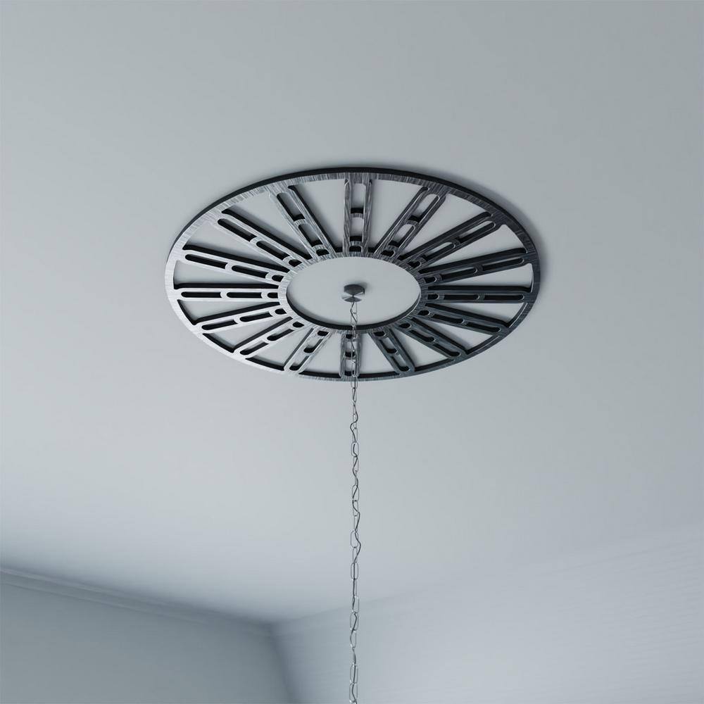 18" Antiqued Brass PVC Pierced Ceiling Medallion