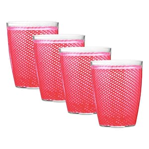 Fishnet 14 oz. Pink Yarrow Insulated Drinkware (Set of 4)