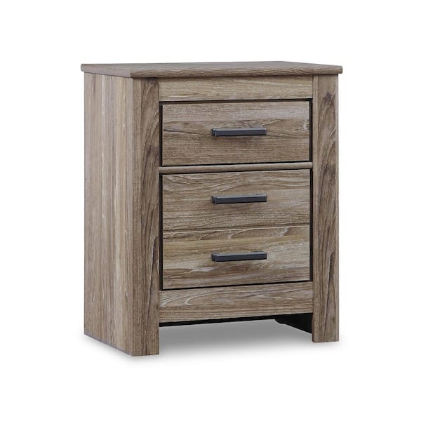 Signature DESIGN BY ASHLEY Zelen Gray 2 Drawer 23.82 in. W Nightstands