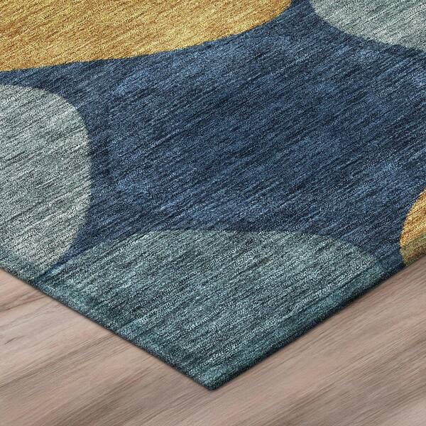 Chantille Machine Washable Indoor/Outdoor Abstract ACN3007 Navy 9 ft. x 12 ft. Area Rug