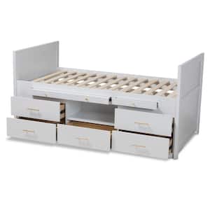 Mirza White Twin Storage Bed