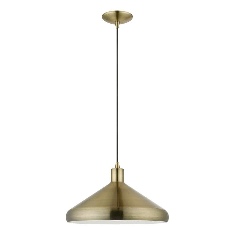 Livex Lighting Geneva 1-Light Antique Brass Pendant 40953-01 - The Home ...