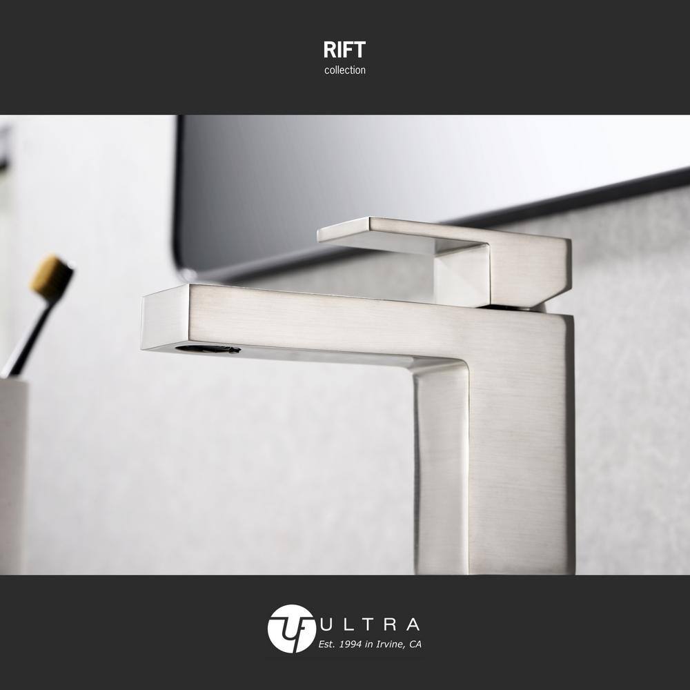 Brushed Nickel Modern Single-Hole Bathroom Faucet