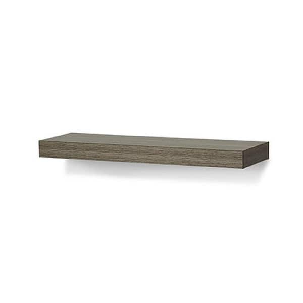 Wallscapes Mini Avalon 6 in. x 20 in. x 1.5 in. Ash Oak Floating Shelf MDF with Veneer Overlay Decorative Wall Shelf with Bracket