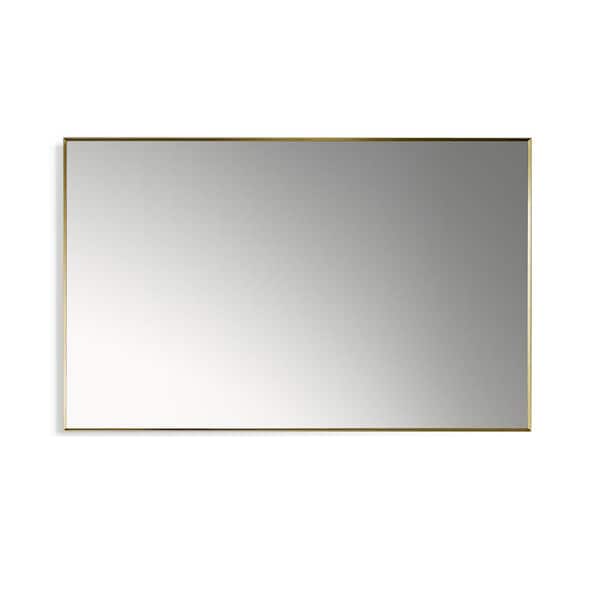 Altair Sassi 48 in. W x 30 in. H Medium Rectangular Aluminum Framed Wall Bathroom Vanity Mirror in Brushed Gold