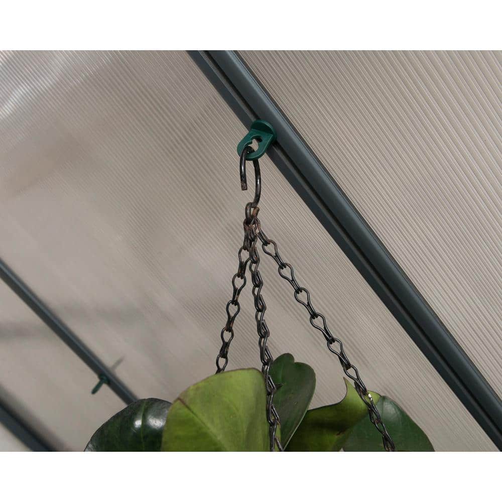 Green Plastic Greenhouse Plant Hangers Set of 10
