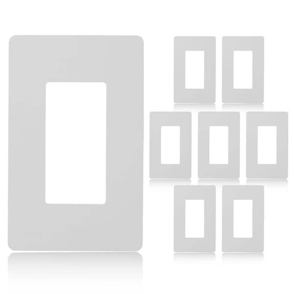 10 pc **Free Shipping** Decorator Screwless White Wall Plate 1 Gang GFCI Cover 