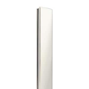 Quick Screen 0.20 ft. x 0.20 ft. x 7.83 ft. White Aluminum 2-Way Post for Fence Panels
