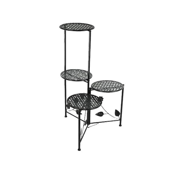 OGETFUUR Plant Stand, 4-Tier Metal Plant Holder Shelves for