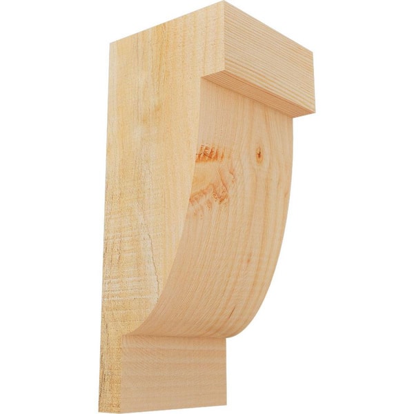 Ekena Millwork 6 in. x 6 in. x 14 in. Douglas Fir Alpine Rough Sawn Corbel