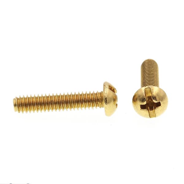 PACK OF 100 NEW 8-32 X 3/4" BRASS SLOTTED ROUND HEAD MACHINE SCREW FREE SHIP NH 