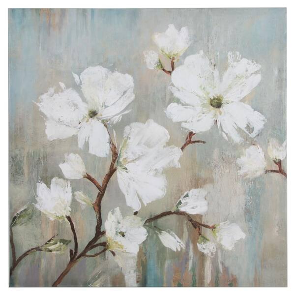 Pinnacle 24 in. x 24 in. "Sweetbay Magnolia" Canvas Wall Art