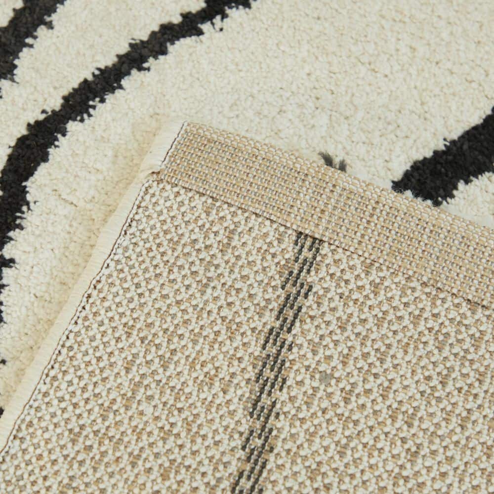 Charcoal Abstract 8' x 10' Reversible Synthetic Area Rug