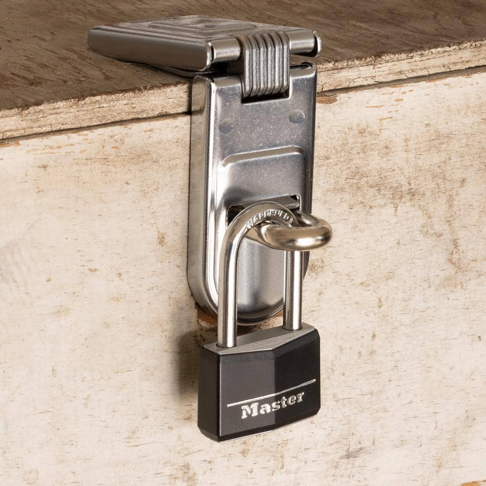 Black Aluminum 1.55" Padlock Set with Brass Key