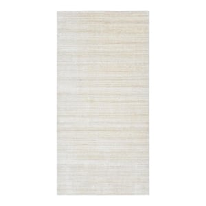 Harbor Contemporary Solid Ivory 8 ft. x 10 ft. Hand-Knotted Area Rug