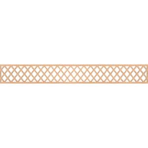 Manchester Fretwork 0.25 in. D x 46.5 in. W x 6 in. L Hickory Wood Panel Moulding