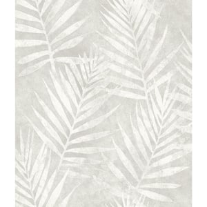 8 in. x 10 in. Amador Silver Palm Wallpaper Sample