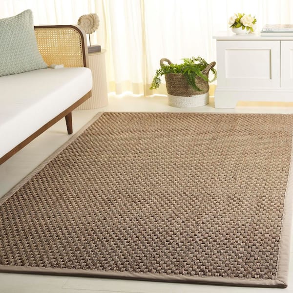 Natural Fiber 4 X 6 Natural/Beige Solid Area Rug