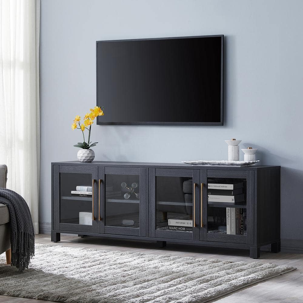 Quincy 68 in. Charcoal Gray TV Stand Fits TV's up to 75 in.