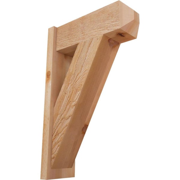 Ekena Millwork 8 in. x 34 in. x 22 in. Western Red Cedar Traditional Craftsman Rough Sawn Outlooker