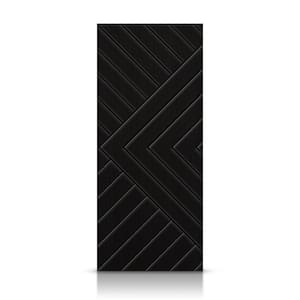 24 in. x 84 in. Hollow Core Black Stained Composite MDF Interior Door Slab