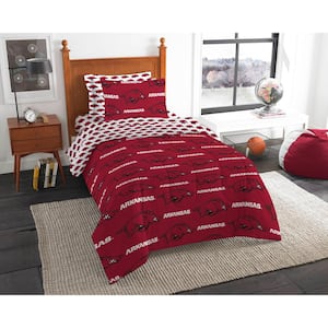 NCAA Multi-Color Rotary Arkansas 5-Pieces Twin Bed in Bag Set