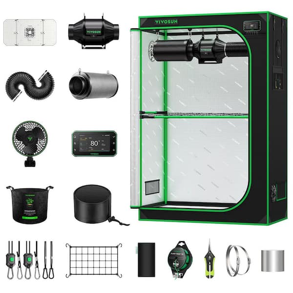4 ft. x 2 ft. GIY Plus Smart Advance Grow Tent with Full-Spectrum LED Grow Light, Ventilation System, E42A Controller