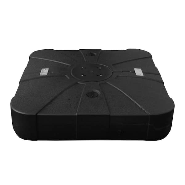 domi outdoor living 287 lb. Plastic Patio Umbrella Base with Wheels in Black for Double Top Umbrellas