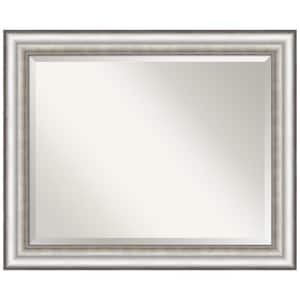 Salon Silver 33.25 in. H x 27.25 in. W Framed Wall Mirror