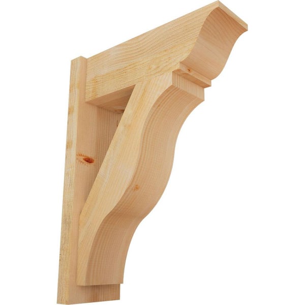 Ekena Millwork 8 in. x 30 in. x 22 in. Fuston Traditional Rough Sawn Douglas Fir Outlooker