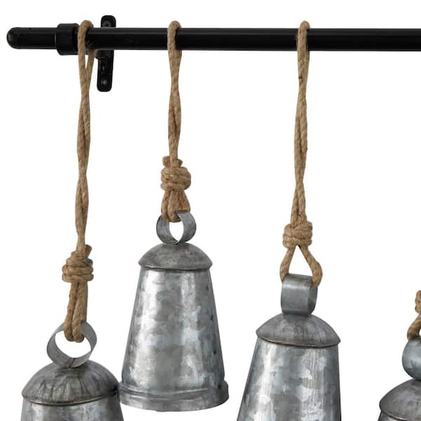 4 Gaint Rustic Iron Cow Bells Hanging Chime `Garden Outdoor Patio  Decoration – Mangogiftsstore