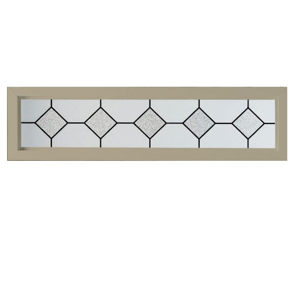 Hy-Lite 47.5 in. x 11.5 in. Mission Decorative Glass Picture Vinyl Window - Tan
