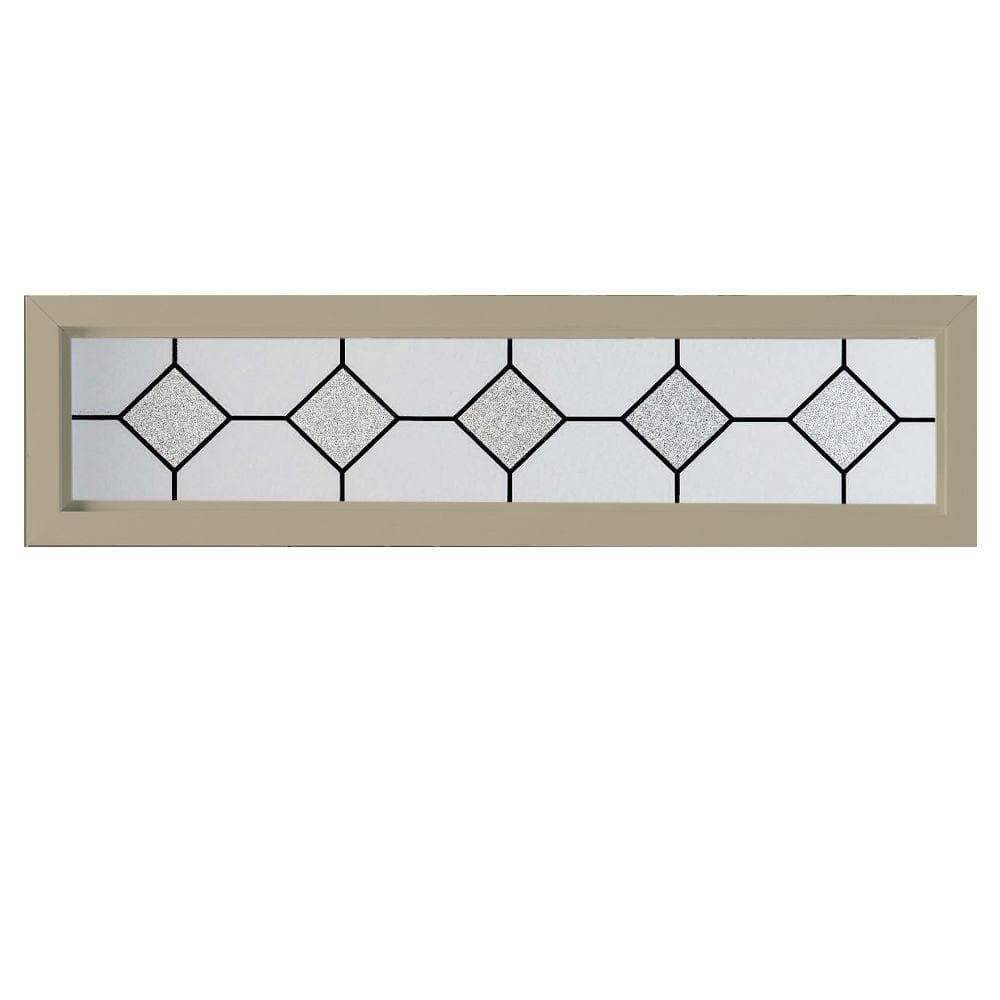 47.5 in. x 11.5 in Mission Decorative Glass Picture Vinyl Window - Tan price history on PriceWatchPro