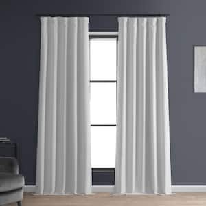 Mission White Solid Blackout Curtain - 50 in. W x 84 in. L (1 Panel)