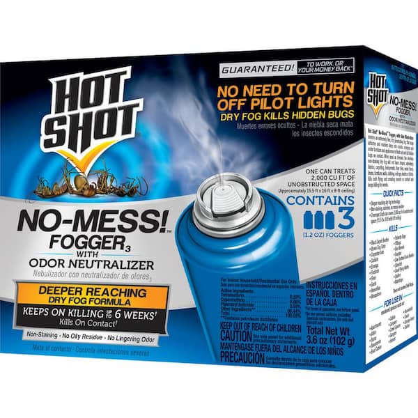 Hot Shot No-Mess Insect Fogger Aerosol with Odor Neutralizer (3-Count)