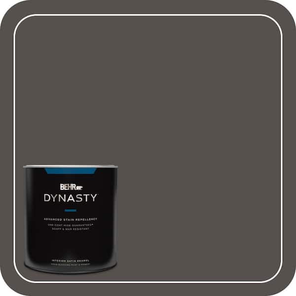 BEHR DYNASTY 1 qt. #790F-7 Dark Cavern Satin Enamel Interior Stain-Blocking Paint & Primer