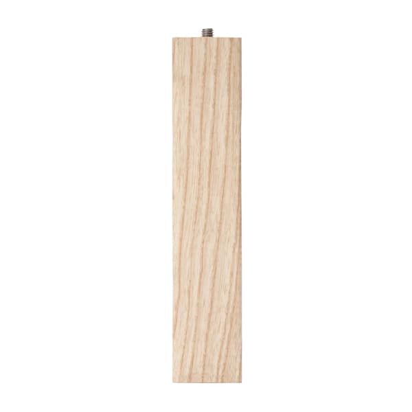 Waddell Parsons Square Table Leg with Hanger Bolt - 8 in. H x 1.625 in. Dia. - Sanded Unfinished Ash Wood - DIY Furniture Decor