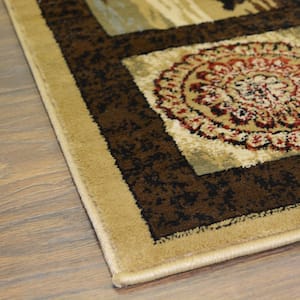 American Destination Cheyenne Multi-Colored 5 ft. x 8 ft. Western Area Rug