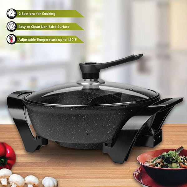 Liven Electric Shabu Shabu Pot HG-301BY with Divider Electric Hot Pot with  Non-stick Surface5L 1600W