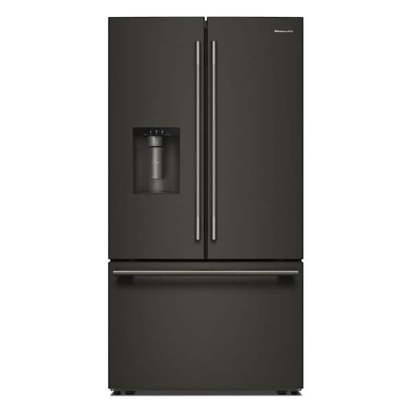 36 in. 30 cu. ft. Freestanding French Door Refrigerator in Black Ore with Exterior Water and Ice
