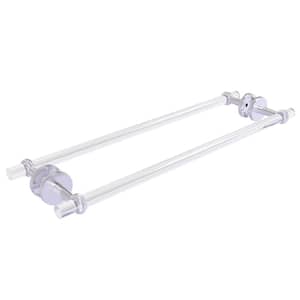 Clearview 24 in. Back to Back Shower Door Towel Bar with Twisted Accents in Satin Chrome