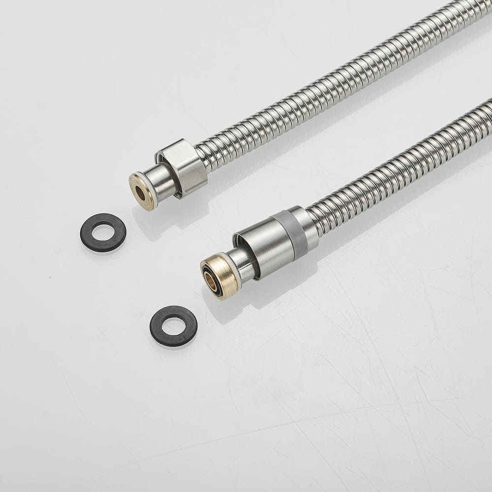 71-Inch Brushed Nickel Stainless Steel Shower Hose with Brass Insert