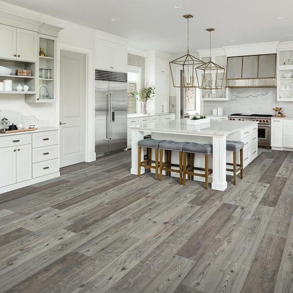 Take Home Sample - Outlast+ Grey Optimus Pine Waterproof Laminate Wood Flooring
