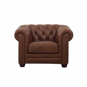 Aliso Pecan Leather Chair