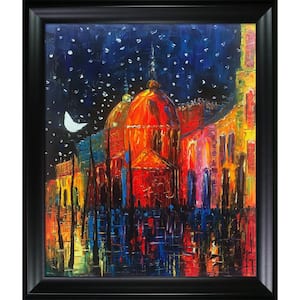 Night Reproduction by Justyna Kopania Black Matte Framed Nature Oil Painting Art Print 25 in. x 29 in.