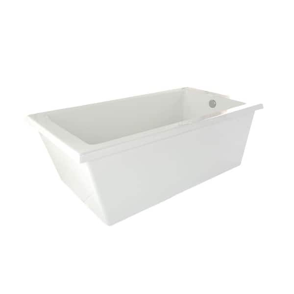 Hydro Systems Ann Arbor 72 in. Acrylic Flatbottom Air Bath Bathtub in White