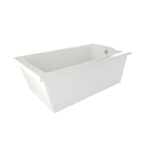 Ann Arbor 72 in. Acrylic Flatbottom Soaker Bathtub in White