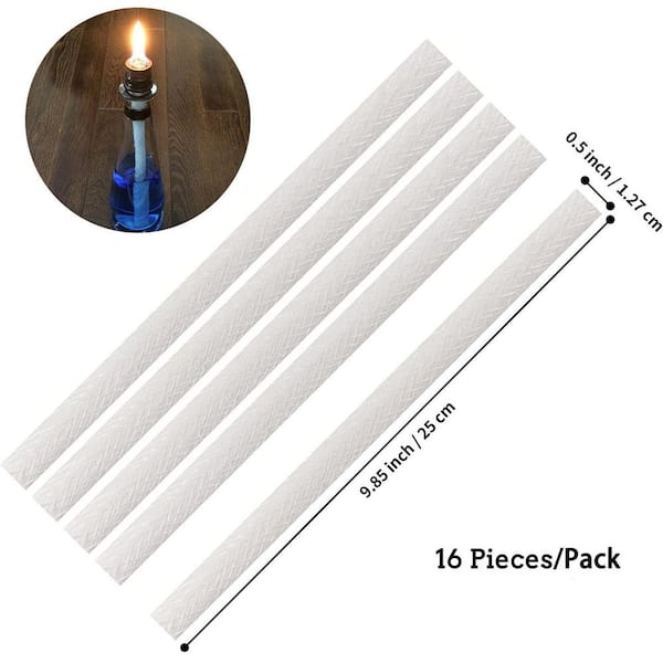  Cotton Oil Lamp Wires, 50PCS Round Hollow Oil Lamp Wick Cotton  Replacement Wick Light Wicks for Candle Garden Torch Burner