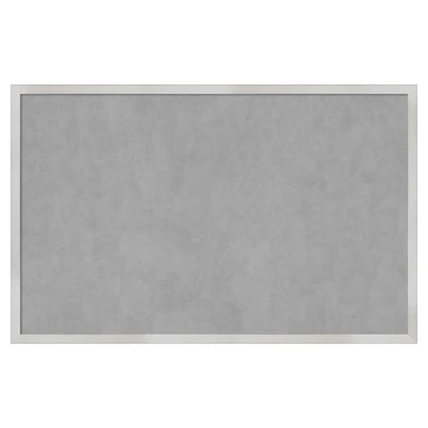 Amanti Art Svelte Silver 33 in. x 21 in. Framed Magnetic Board