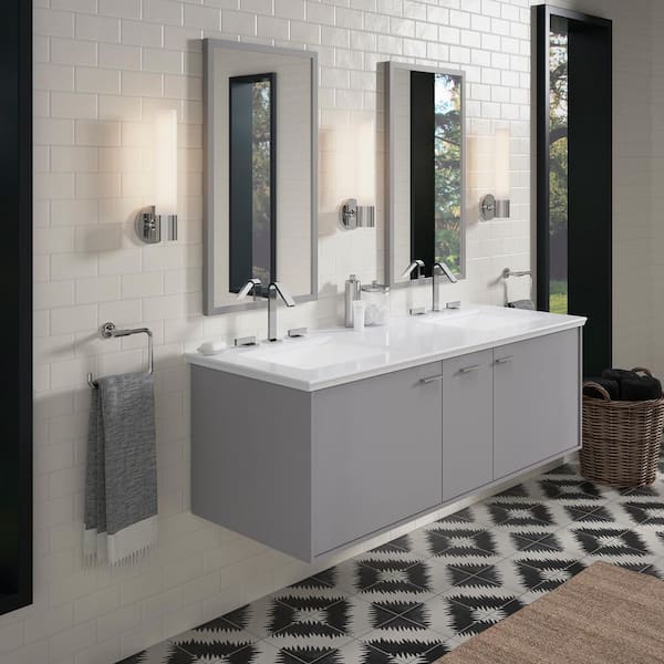 Jute 60 in. Bath Vanity Cabinet Only in Mohair Grey